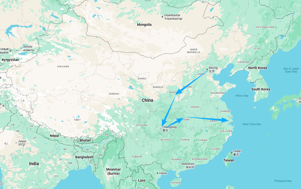 Tour route map
