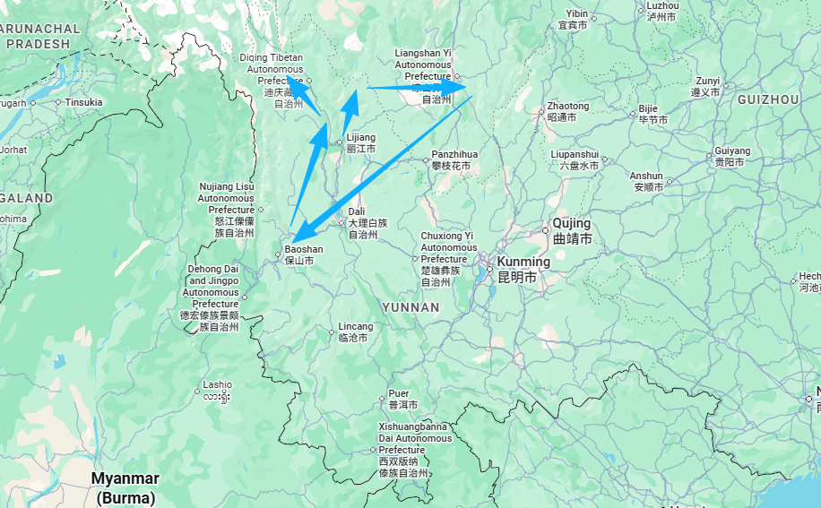 Tour route map